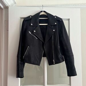 Club Monaco Leather Moto Jacket - M
